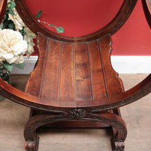 Load image into Gallery viewer, x SOLD Antique French Walnut Renaissance-Style Cross or X-Frame Church Chair or Hall Chair. B12420