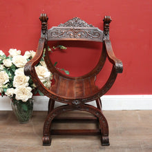 Load image into Gallery viewer, x SOLD Antique French Walnut Renaissance-Style Cross or X-Frame Church Chair or Hall Chair. B12420
