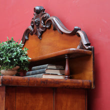 Load image into Gallery viewer, Antique Australian Cedar Chiffonier with Divided Cutlery Drawer Bun Feet Turned Supports and Two Door Cupboard. B12673
