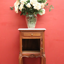 Load image into Gallery viewer, x SOLD Antique French Mahogany and Marble Bedside Cabinet, Hall, Lamp or Side Table B11816