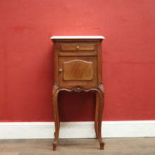 Load image into Gallery viewer, x SOLD Antique French Mahogany and Marble Bedside Cabinet, Hall, Lamp or Side Table B11816