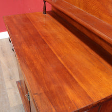 Load image into Gallery viewer, Antique Australian Cedar Chiffonier with Divided Cutlery Drawer Bun Feet Turned Supports and Two Door Cupboard. B12673