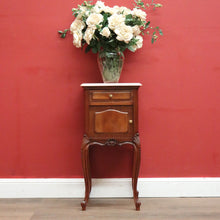 Load image into Gallery viewer, x SOLD Antique French Mahogany and Marble Bedside Cabinet, Hall, Lamp or Side Table B11628