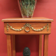 Load image into Gallery viewer, x SOLD Antique French Cherrywood Bedside Table or Lamp Table, Paris, With Brass Feet. B12422