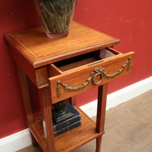 Load image into Gallery viewer, x SOLD Antique French Cherrywood Bedside Table or Lamp Table, Paris, With Brass Feet. B12422