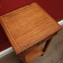 Load image into Gallery viewer, x SOLD Antique French Cherrywood Bedside Table or Lamp Table, Paris, With Brass Feet. B12422