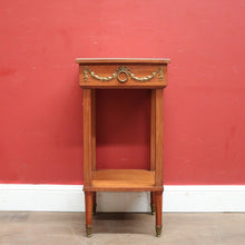 Load image into Gallery viewer, x SOLD Antique French Cherrywood Bedside Table or Lamp Table, Paris, With Brass Feet. B12422