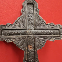 Load image into Gallery viewer, x SOLD Antique French Brass Wall Hanging Crucifix, Christ on the Cross, Home Worship. B11612