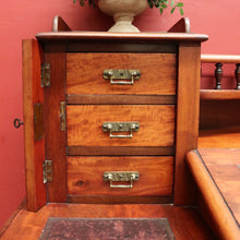 Load image into Gallery viewer, x SOLD Antique English Mahogany Desk - 14 Drawer Leather Writing Surface Desk. B12435