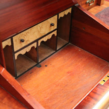 Load image into Gallery viewer, x SOLD Antique English Mahogany Desk - 14 Drawer Leather Writing Surface Desk. B12435