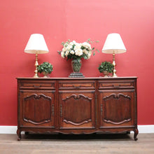 Load image into Gallery viewer, x SOLD Antique French Oak Three Drawer, Three Door Sideboard with Parquetry Top. B12429