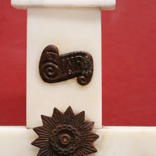 Load image into Gallery viewer, x SOLD Antique French Marble and Pewter Crucifix, Home Worship Christ on the Cross. B11440