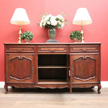 Load image into Gallery viewer, x SOLD Antique French Oak Three Drawer, Three Door Sideboard with Parquetry Top. B12429