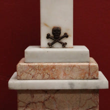 Load image into Gallery viewer, x SOLD Antique French Marble and Pewter Crucifix, Home Worship Christ on the Cross. B11440