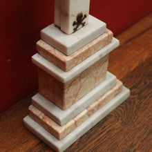 Load image into Gallery viewer, x SOLD Antique French Marble and Pewter Crucifix, Home Worship Christ on the Cross. B11440