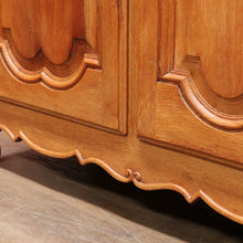 Load image into Gallery viewer, x SOLD French Oak Two Door Bookcase or China Cabinet with Twelve Panel Glass Doors Adjustable Shelves and Key. B12747