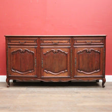 Load image into Gallery viewer, x SOLD Antique French Oak Three Drawer, Three Door Sideboard with Parquetry Top. B12429
