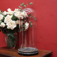 Load image into Gallery viewer, x SOLD Antique French Glass Dome on a Timber Base, Taxidermy or Clock Display Dome. B11737