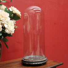 Load image into Gallery viewer, x SOLD Antique French Glass Dome on a Timber Base, Taxidermy or Clock Display Dome. B11737
