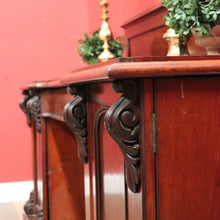 Load image into Gallery viewer, Antique English Mahogany Twin Pedestal Sideboard with Single Drawer and Backboard. B12432