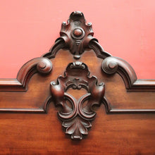 Load image into Gallery viewer, Antique English Mahogany Twin Pedestal Sideboard with Single Drawer and Backboard. B12432