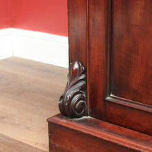 Load image into Gallery viewer, Antique English Mahogany Twin Pedestal Sideboard with Single Drawer and Backboard. B12432