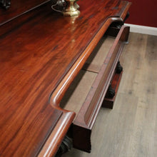 Load image into Gallery viewer, Antique English Mahogany Twin Pedestal Sideboard with Single Drawer and Backboard. B12432