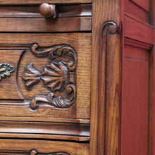 Load image into Gallery viewer, x SOLD Antique French Writing Bureau with Shaped Drawer Fronts Brass Handles Internal Drawers and Scroll Feet. B12738