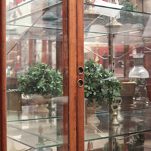 Load image into Gallery viewer, x SOLD Antique Australian Maple Mirror Back Museum Specimen Cabinet or Display Cupboard with Glass Shelves. B12434