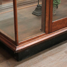 Load image into Gallery viewer, x SOLD Antique Australian Maple Mirror Back Museum Specimen Cabinet or Display Cupboard with Glass Shelves. B12434
