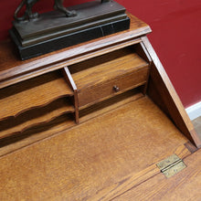 Load image into Gallery viewer, x SOLD Antique French Writing Bureau with Shaped Drawer Fronts Brass Handles Internal Drawers and Scroll Feet. B12738