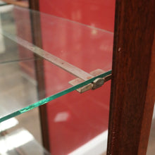 Load image into Gallery viewer, x SOLD Antique Australian Maple Mirror Back Museum Specimen Cabinet or Display Cupboard with Glass Shelves. B12434