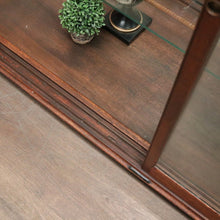 Load image into Gallery viewer, x SOLD Antique Australian Maple Mirror Back Museum Specimen Cabinet or Display Cupboard with Glass Shelves. B12434