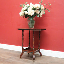 Load image into Gallery viewer, x SOLD Antique English Mahogany Lamp Table or Side Table, Wine Table with turned supports. B12441