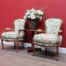 Load image into Gallery viewer, Pair of Vintage European Walnut Louis XV Style Bergère Armchairs. B13116