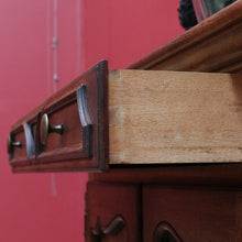 Load image into Gallery viewer, Antique French Oak Two Door Hall Cabinet with Single Drawer Panelled Doors Brass Handles and Fixed Shelf. B12850