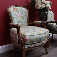 Load image into Gallery viewer, Pair of Vintage European Walnut Louis XV Style Bergère Armchairs. B13116