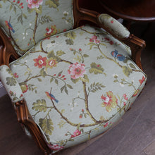 Load image into Gallery viewer, Pair of Vintage European Walnut Louis XV Style Bergère Armchairs. B13116