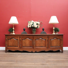 Load image into Gallery viewer, x SOLD Antique French Cherry Wood Low Four Door Sideboard Cabinet TV Unit. B12427