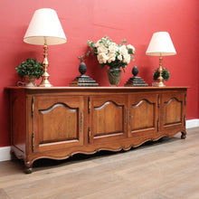 Load image into Gallery viewer, x SOLD Antique French Cherry Wood Low Four Door Sideboard Cabinet TV Unit. B12427