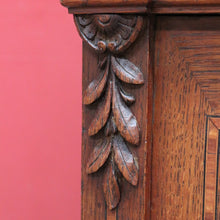 Load image into Gallery viewer, x SOLD Pair of French Oak Bedside Tables with Eggshell Marble Tops Brass Drop Handles and Storage. B12742