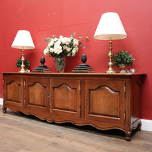 Load image into Gallery viewer, x SOLD Antique French Cherry Wood Low Four Door Sideboard Cabinet TV Unit. B12427