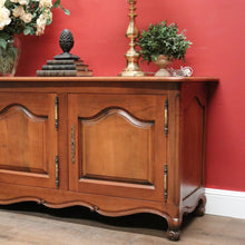 Load image into Gallery viewer, x SOLD Antique French Cherry Wood Low Four Door Sideboard Cabinet TV Unit. B12427