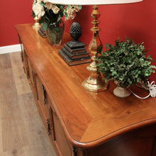 Load image into Gallery viewer, x SOLD Antique French Cherry Wood Low Four Door Sideboard Cabinet TV Unit. B12427