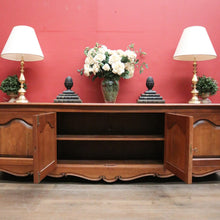 Load image into Gallery viewer, x SOLD Antique French Cherry Wood Low Four Door Sideboard Cabinet TV Unit. B12427