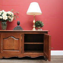 Load image into Gallery viewer, x SOLD Antique French Cherry Wood Low Four Door Sideboard Cabinet TV Unit. B12427