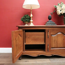Load image into Gallery viewer, x SOLD Antique French Cherry Wood Low Four Door Sideboard Cabinet TV Unit. B12427