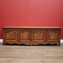 Load image into Gallery viewer, x SOLD Antique French Cherry Wood Low Four Door Sideboard Cabinet TV Unit. B12427