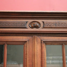 Load image into Gallery viewer, x SOLD Antique French Walnut Two Door Bookcase or China Cabinet. Four Shelves. B12428