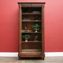 Load image into Gallery viewer, x SOLD Antique French Walnut Two Door Bookcase or China Cabinet. Four Shelves. B12428